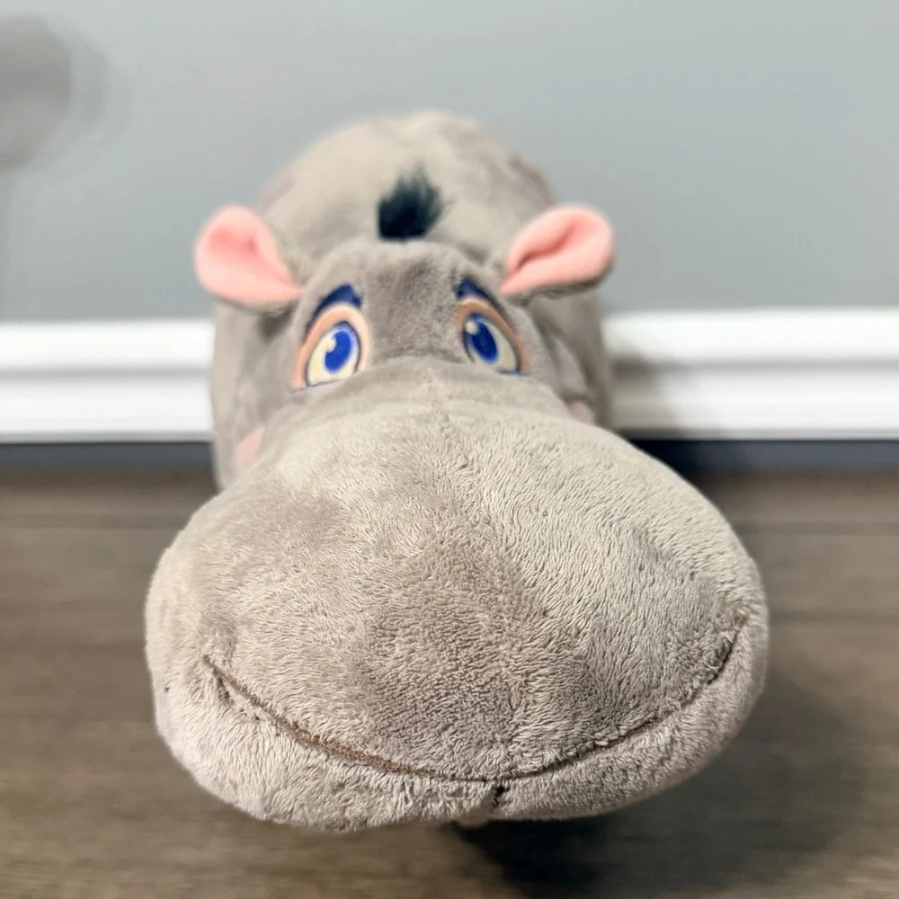 Disney Store Lion Guard Beshte Hippo Plush Stuffed Animal Gray Pink